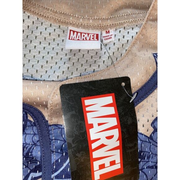 NWT Marvel Spider-Man Mesh Baseball Jersey Tan Size Medium - Picture 5 of 6